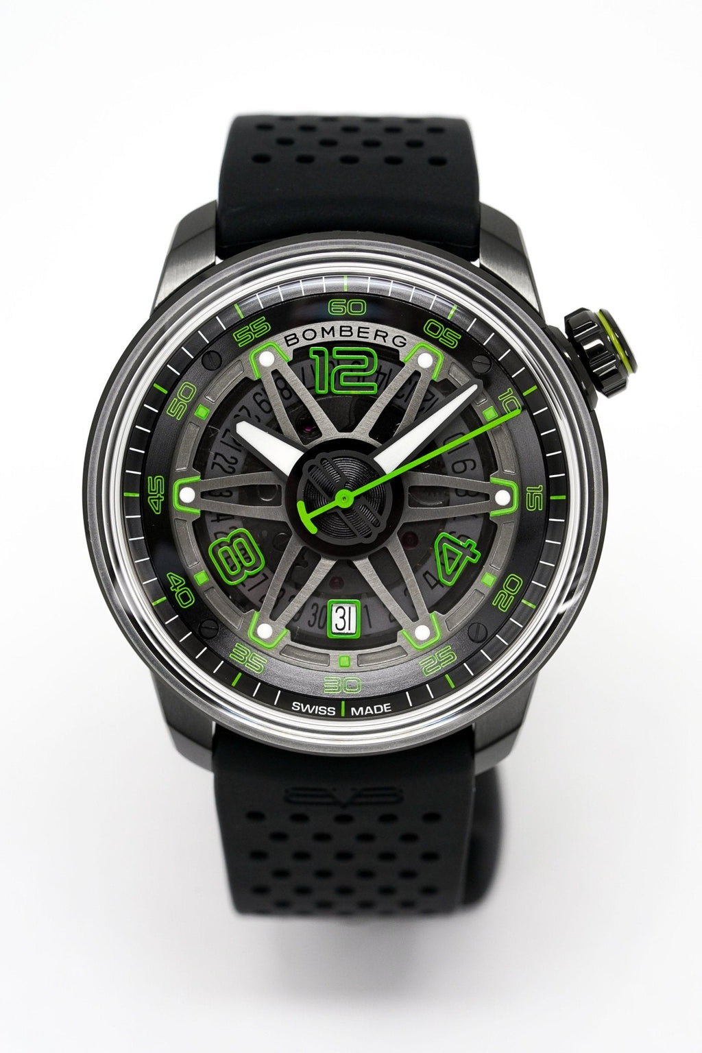 Bomberg Men's Watch BB-01 Black PVD Green CT43APBA.21-2.11 - WatchPilot