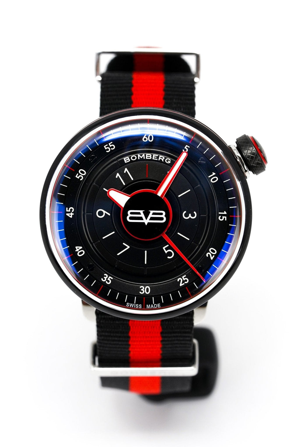 Bomberg Men's Watch BB-01 Black PVD Red CT43H3PBA.01-2.9 - WatchPilot