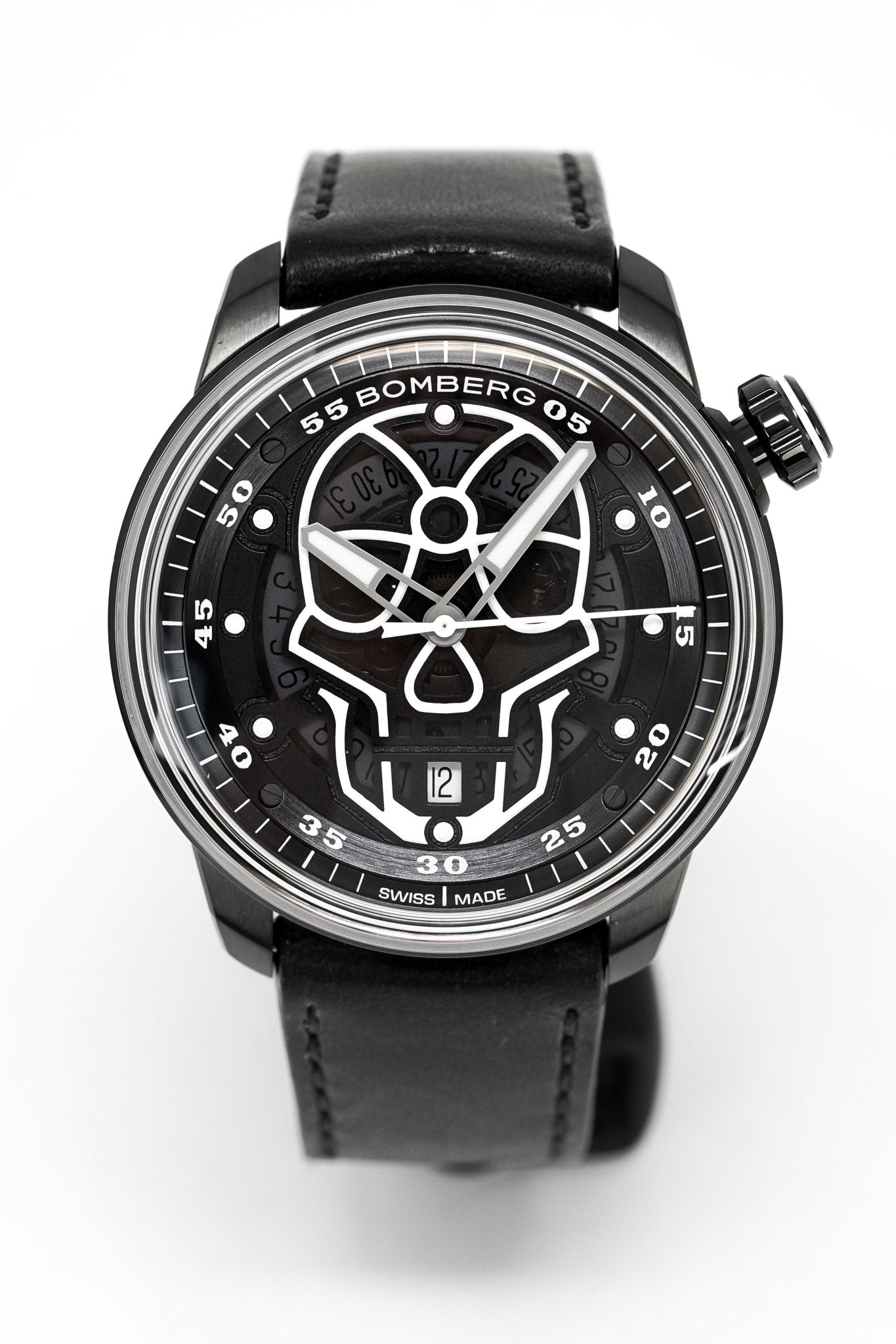 Bomberg Men's Watch BB-01 Black PVD Skull CT43APBA.23-3.11 - WatchPilot