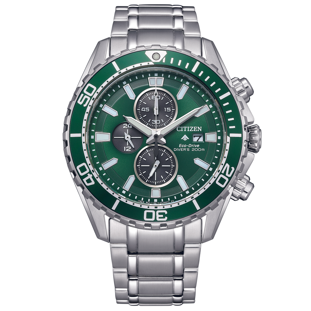 Citizen Men's Watch Eco-Drive Promaster Stainless Steel Bracelet Green