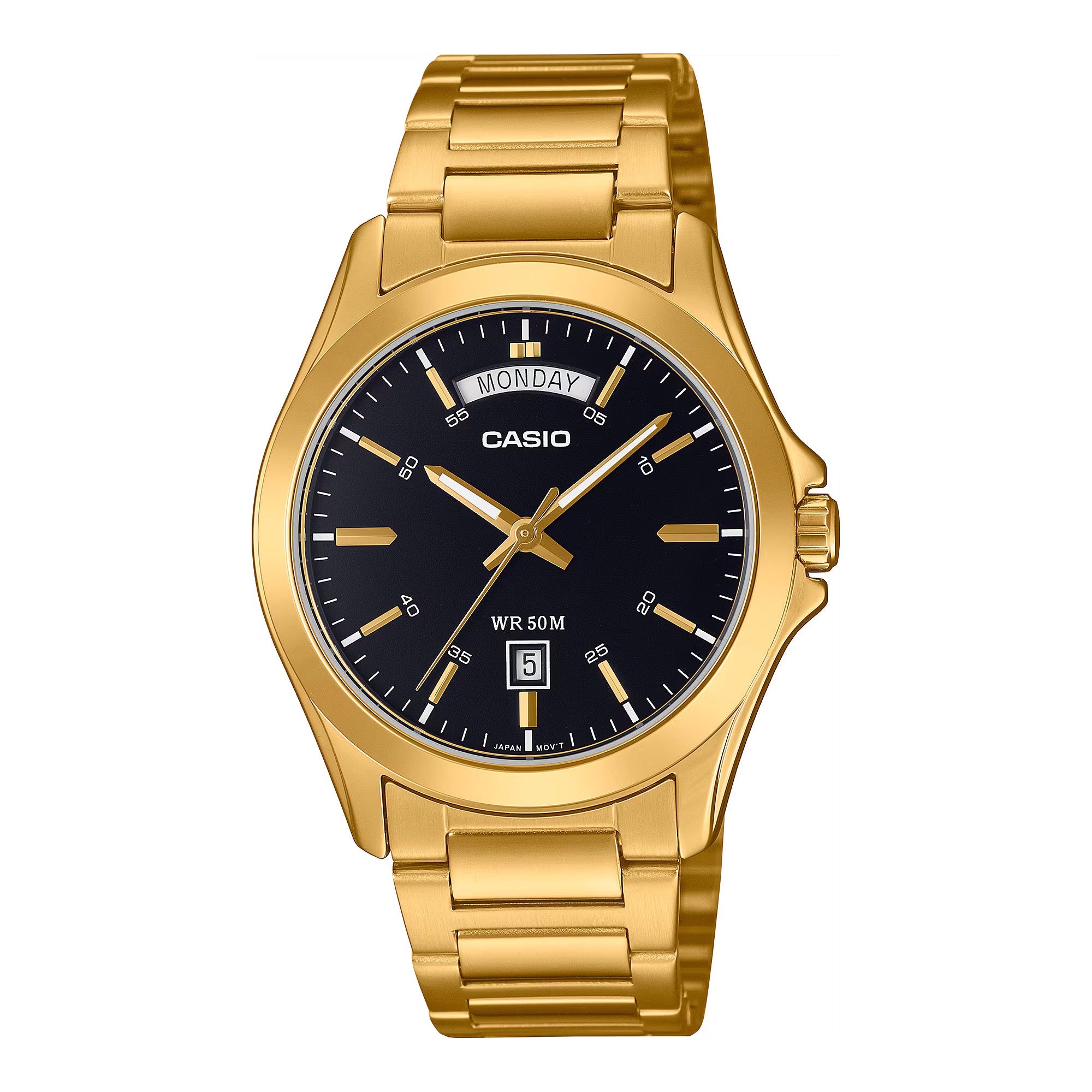 Casio Standard Day Date Unisex Gold Watch