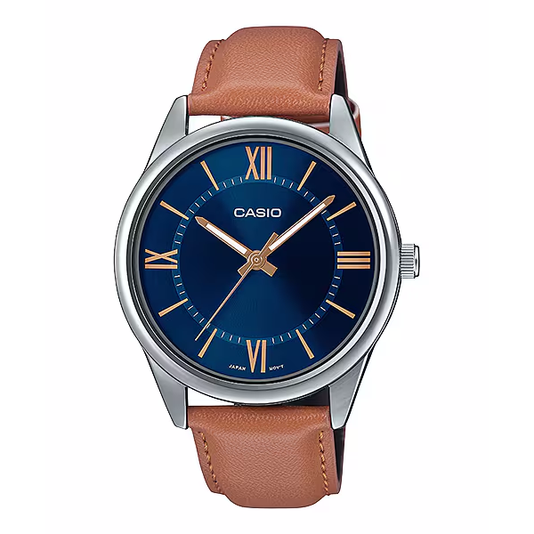 Casio Dress Unisex Brown Blue Watch