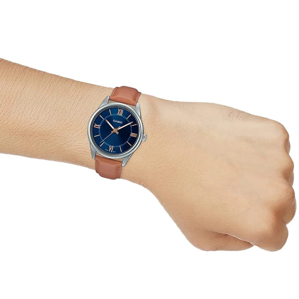 Casio Dress Unisex Brown Blue Watch