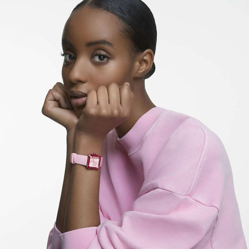 Swarovski Watch Lucent with Silicone Strap Pink