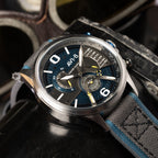 Chronograph Watch - AVI-8 Admiral Blue Steel Hawker Harrier Chronograph Watch AV-4056-01