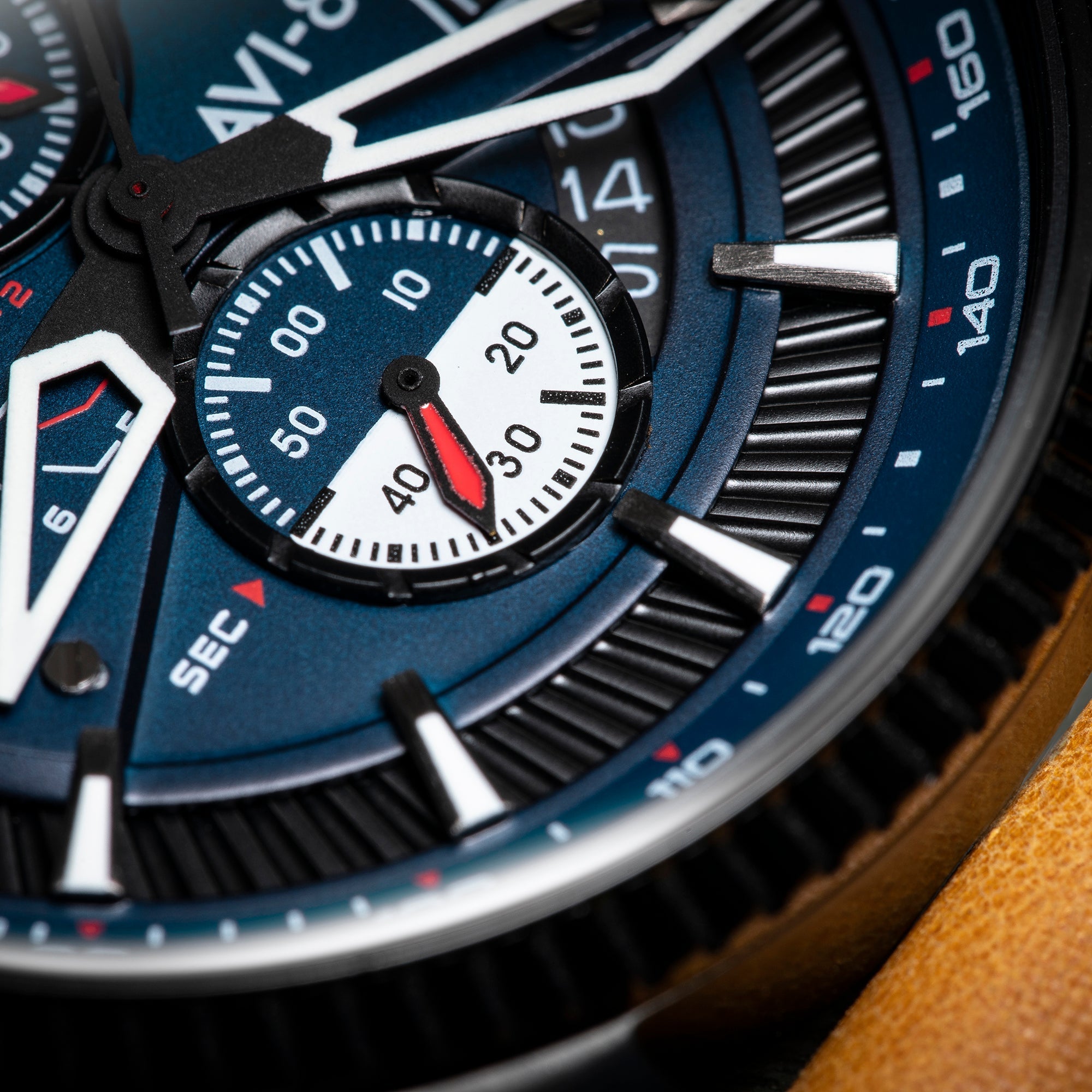 Chronograph Watch - AVI-8 Carbon Navy Hawker Hunter Chronograph Watch AV-4064-01