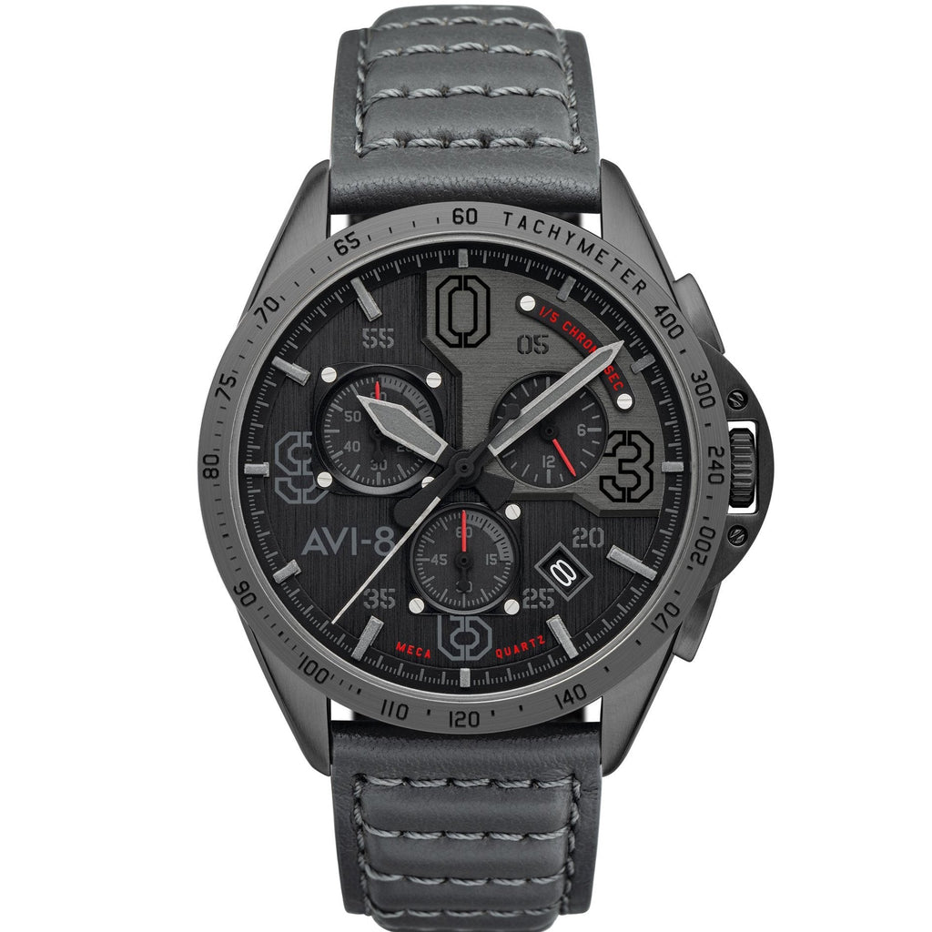 Chronograph Watch - AVI-8 Men's Grey P-51 Mustang Chronograph Watch AV-4077-03