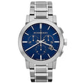 Chronograph Watch - Burberry BU9363 Men's Blue Dial Silver Chronograph Watch