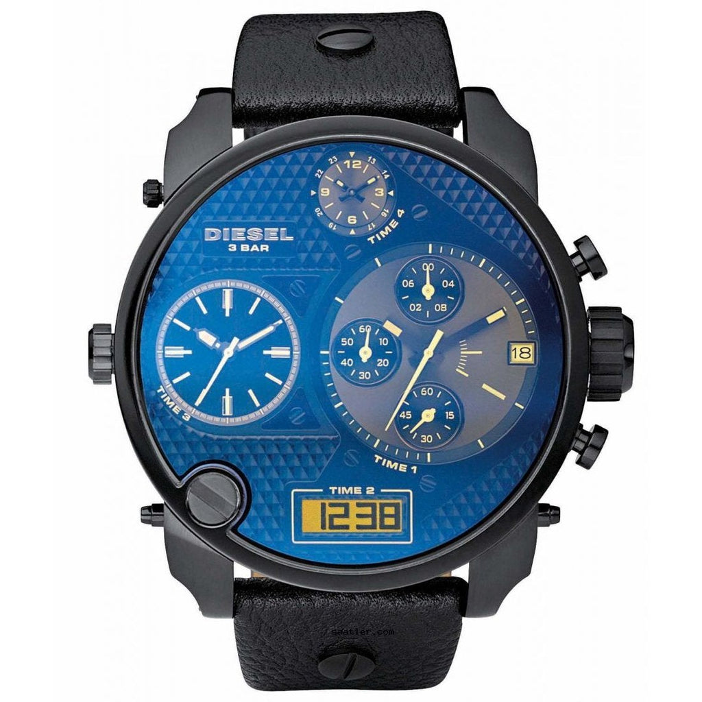 Chronograph Watch - Diesel DZ7127 Men's Big Daddy Black Chronograph Watch