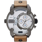 Chronograph Watch - Diesel DZ7269 Men's Chronograph Little Daddy White Brown Watch