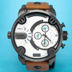 Chronograph Watch - Diesel DZ7269 Men's Chronograph Little Daddy White Brown Watch