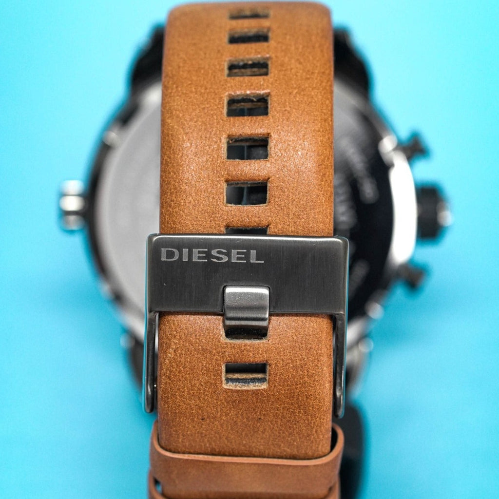 Chronograph Watch - Diesel DZ7269 Men's Chronograph Little Daddy White Brown Watch