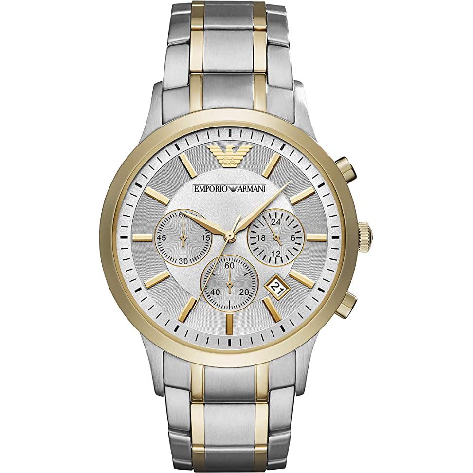 Chronograph Watch - Emporio Armani AR11076 Men's Two-Tone Chronograph Watch
