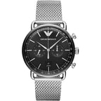 Chronograph Watch - Emporio Armani AR11104 Men's Aviator Silver Watch