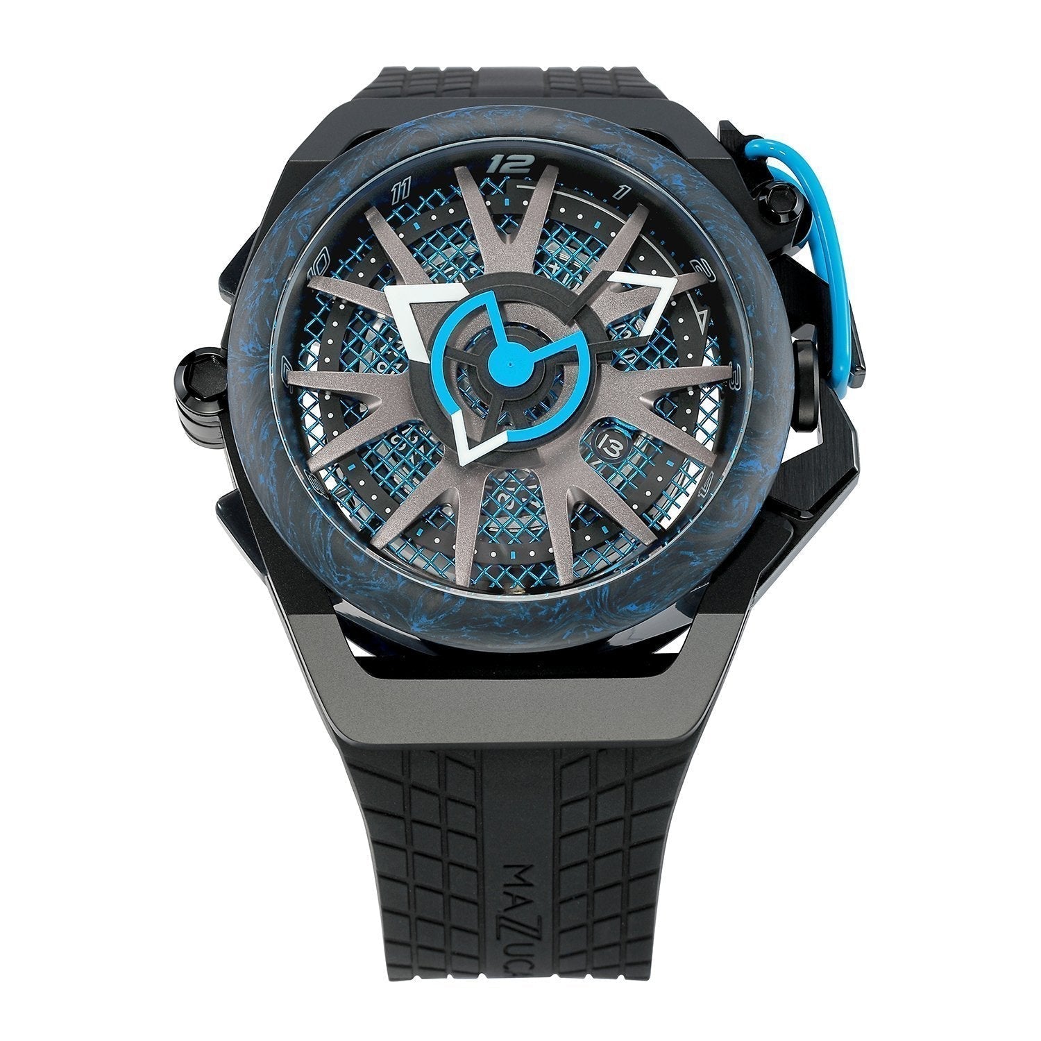 Chronograph Watch - Mazzucato Black Rim Monza Formula 1 Chronograph Watch RIM F1-BK2925