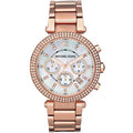 Chronograph Watch - Michael Kors MK5491 Ladies Parker Rose Gold Chronograph Watch