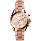 Chronograph Watch - Michael Kors MK5799 Ladies Bradshaw Mini Rose Gold Watch