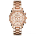 Chronograph Watch - Michael Kors MK6357 Ladies RITZ Rose Gold Watch