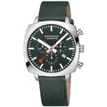 Chronograph Watch - Mondaine Grand Cushion Chrono Square Men's Green Watch MSL.41460.LF.SET