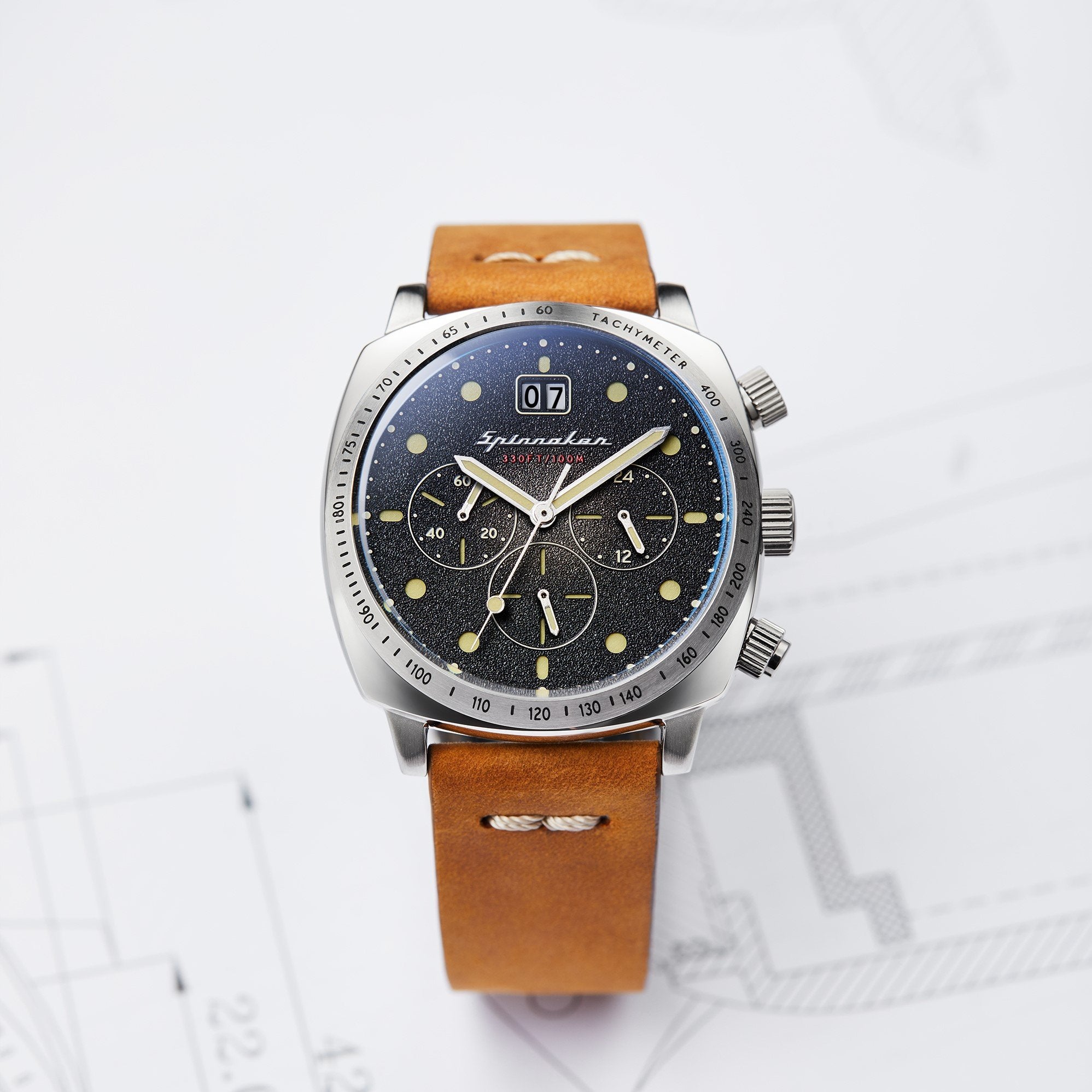 Chronograph Watch - Spinnaker Men's Brown Hull Watch SP-5068-01