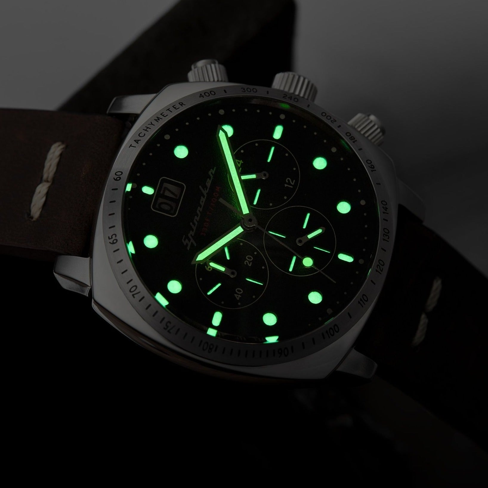 Chronograph Watch - Spinnaker Men's Pine Green Hull Chrono Watch SP-5068-02