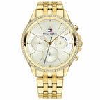 Chronograph Watch - Tommy Hilfiger 1781977 Ladies Gold Diamond Chronograph Watch