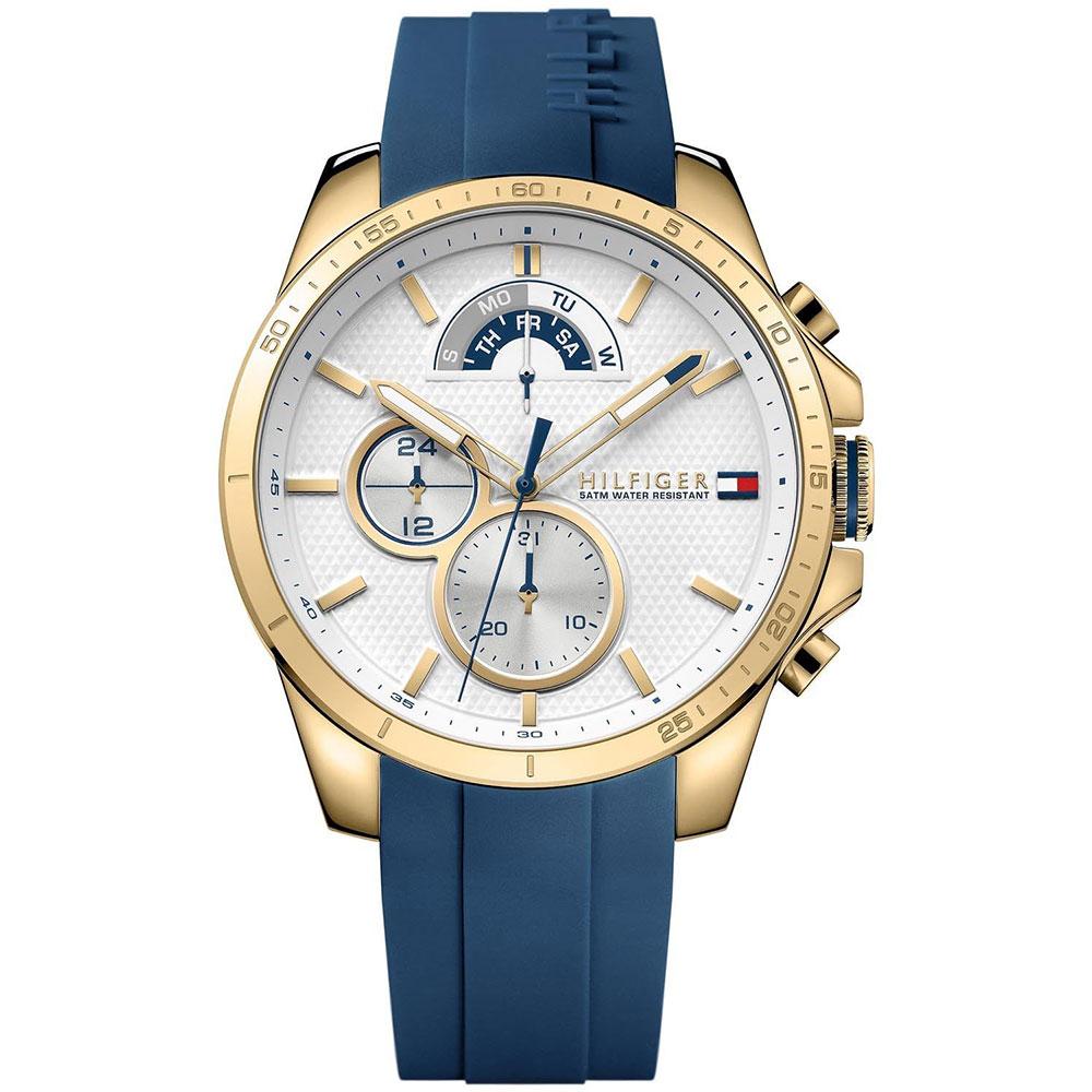 Chronograph Watch - Tommy Hilfiger 1791353 Men's Decker Blue Chronograph Watch