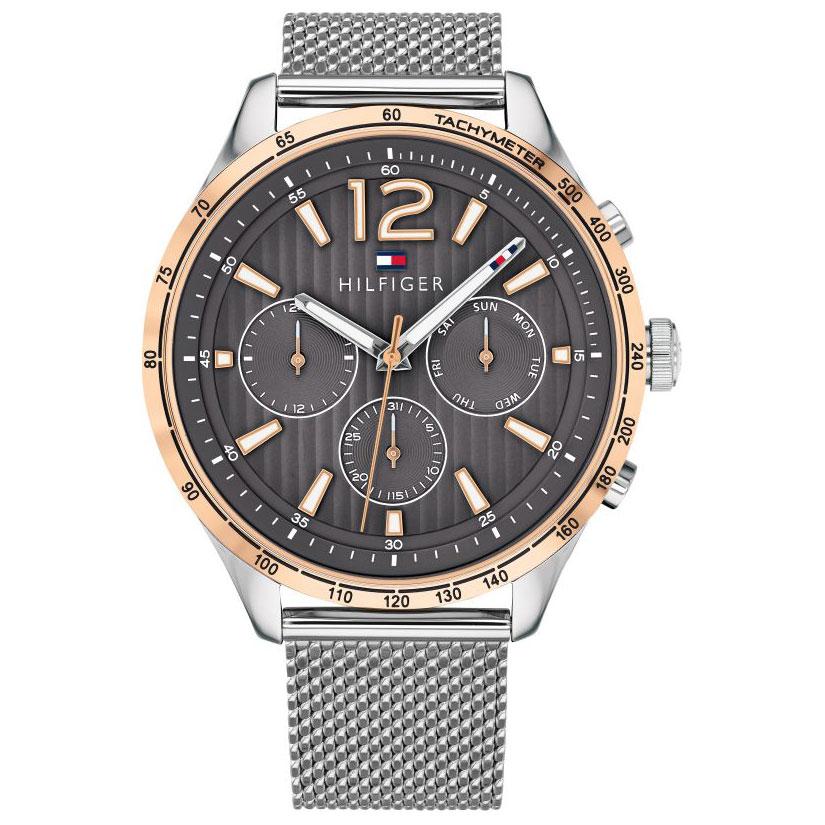 Chronograph Watch - Tommy Hilfiger 1791466 Men's Gavin Silver Chronograph Watch