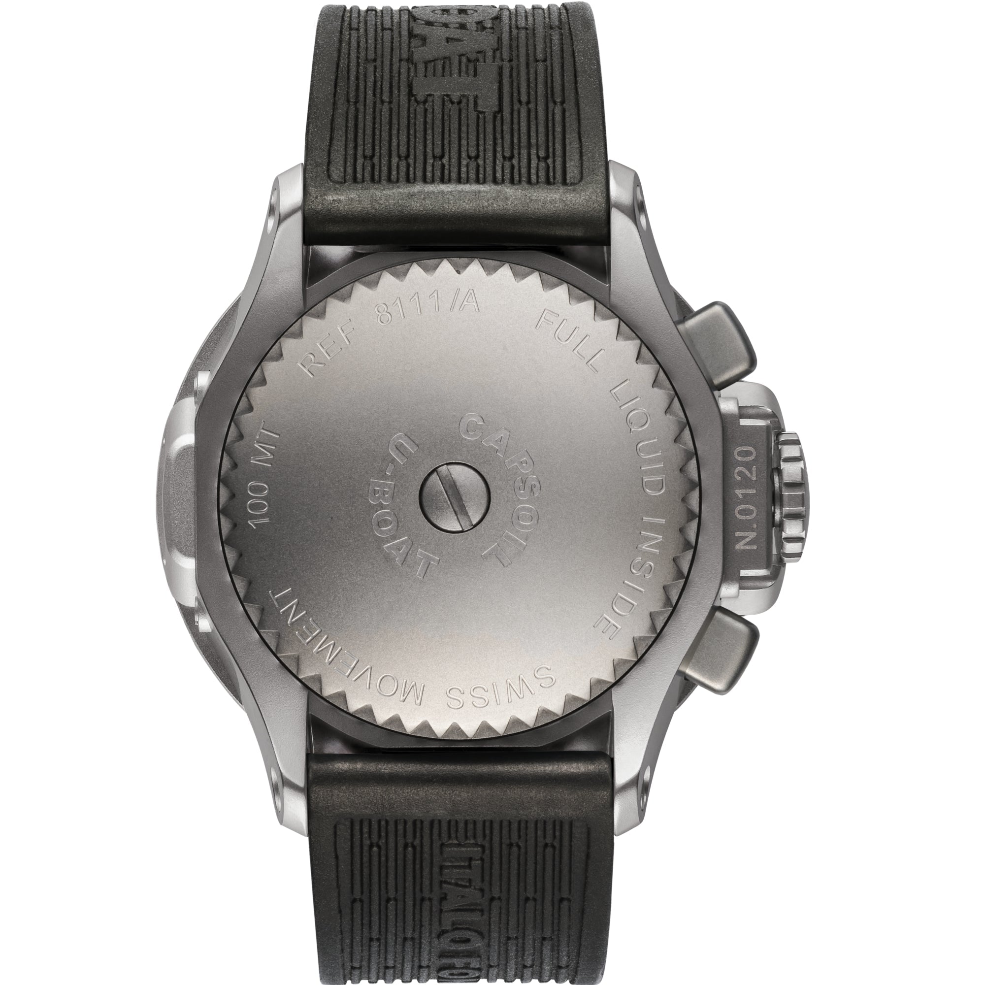 Chronograph Watch - U-Boat 8111/B Men's Black Capsoil Chronograph Watch