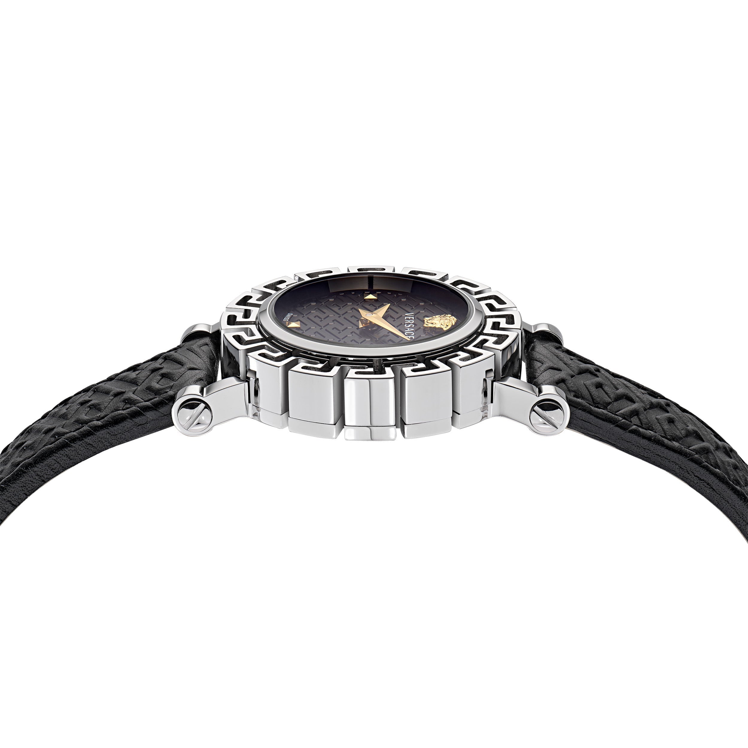 Chronograph Watch - Versace Greca Glam Ladies Black Watch VE2Q00122