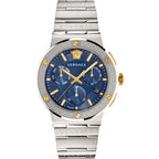 Chronograph Watch - Versace Greca Logo CHR Men's Blue Watch VEZ900221
