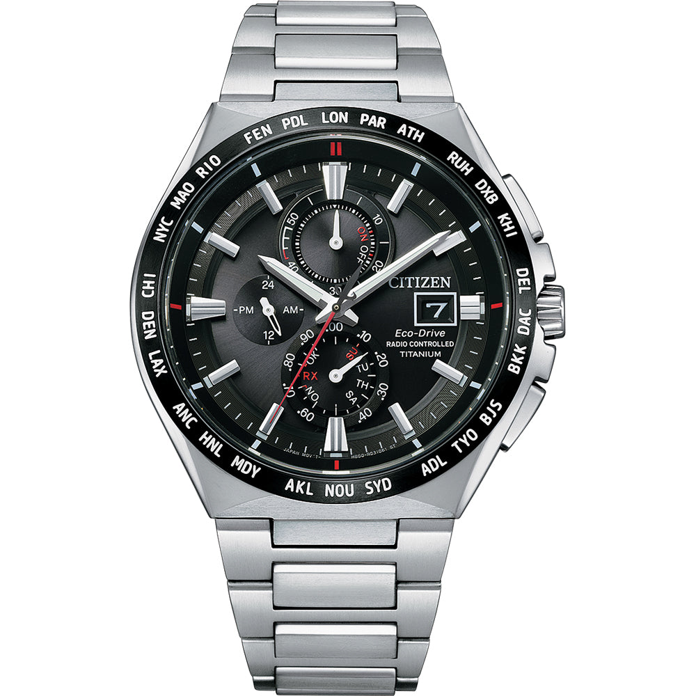 Citizen Men's Watch Chronograph Radio Controlled Eco-Drive Titanium Black