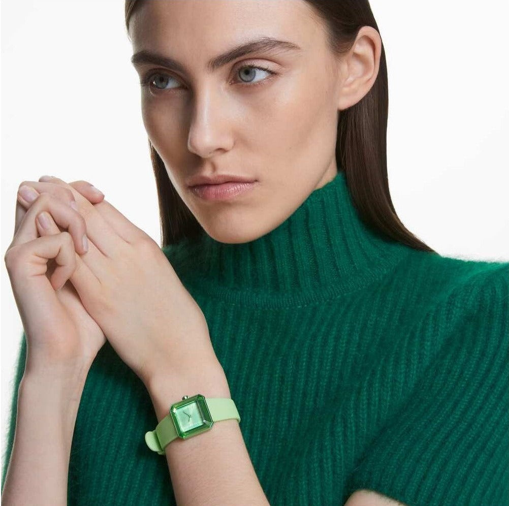 Swarovski Watch Lucent with Silicone Strap Green