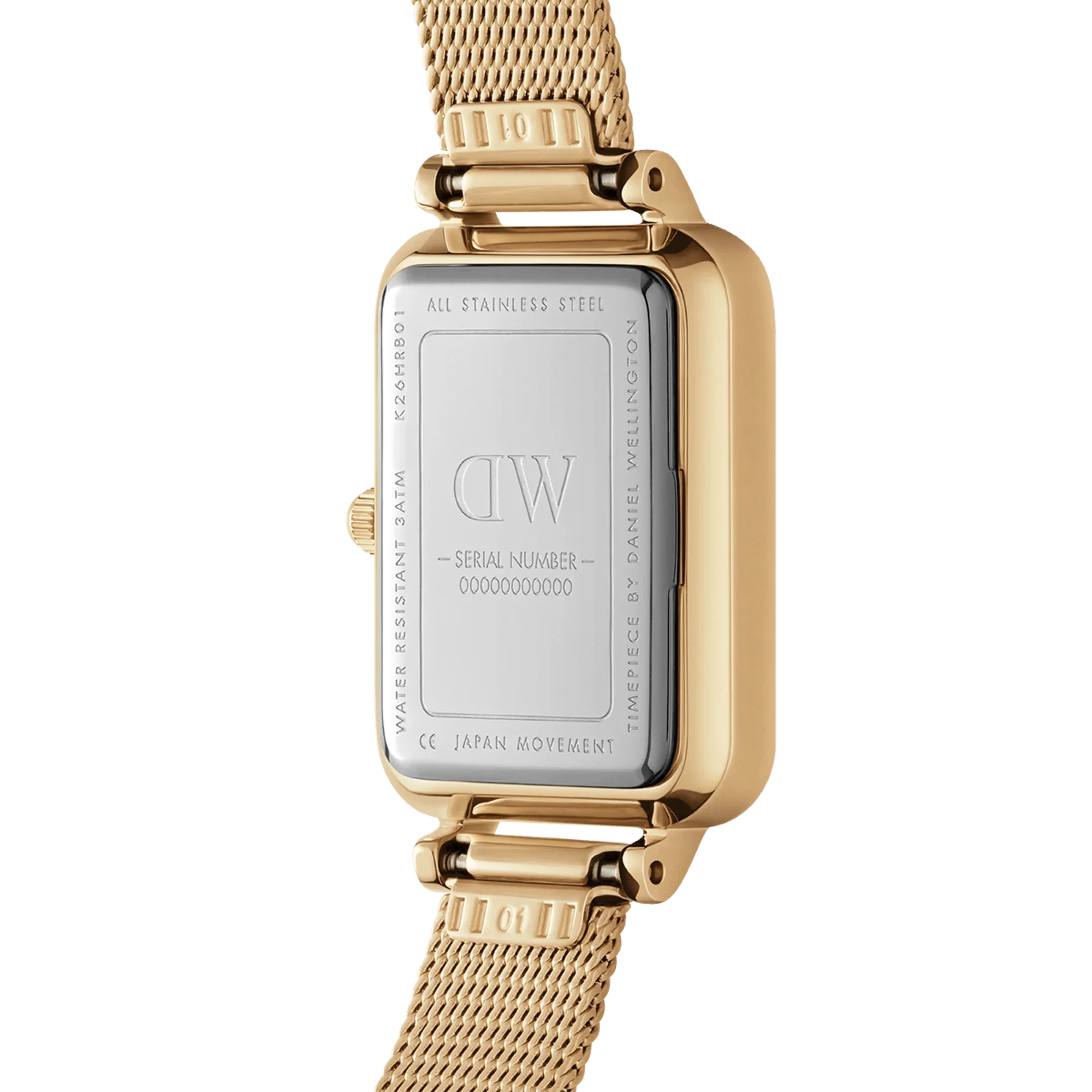Daniel Wellington Quadro Pressed Evergold Ladies White Watch