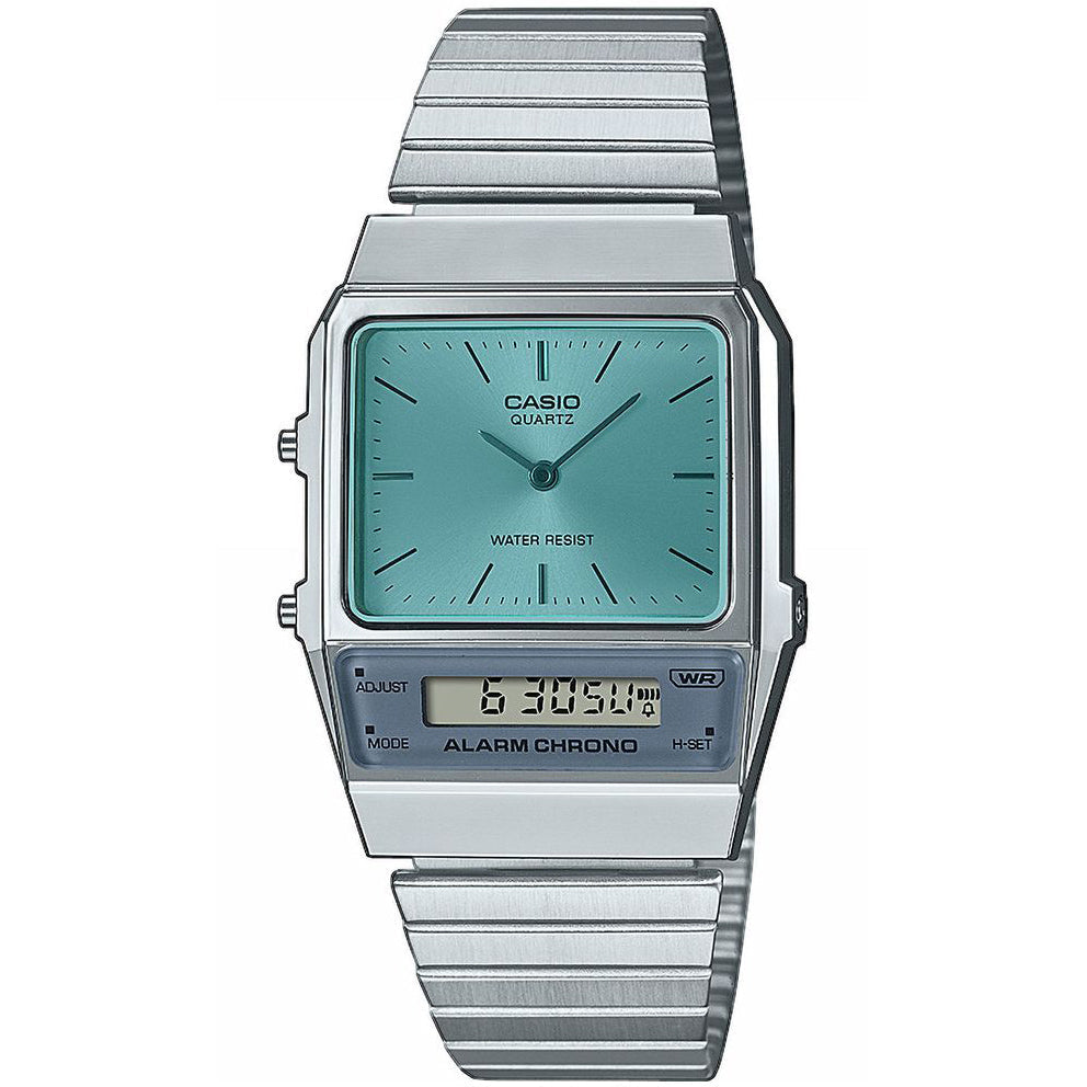 Digital Watch - Casio Vintage Edgy Men's Silver Watch AQ-800EC-2AEF