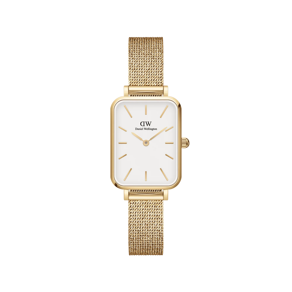 Daniel Wellington Quadro Pressed Evergold Ladies White Watch