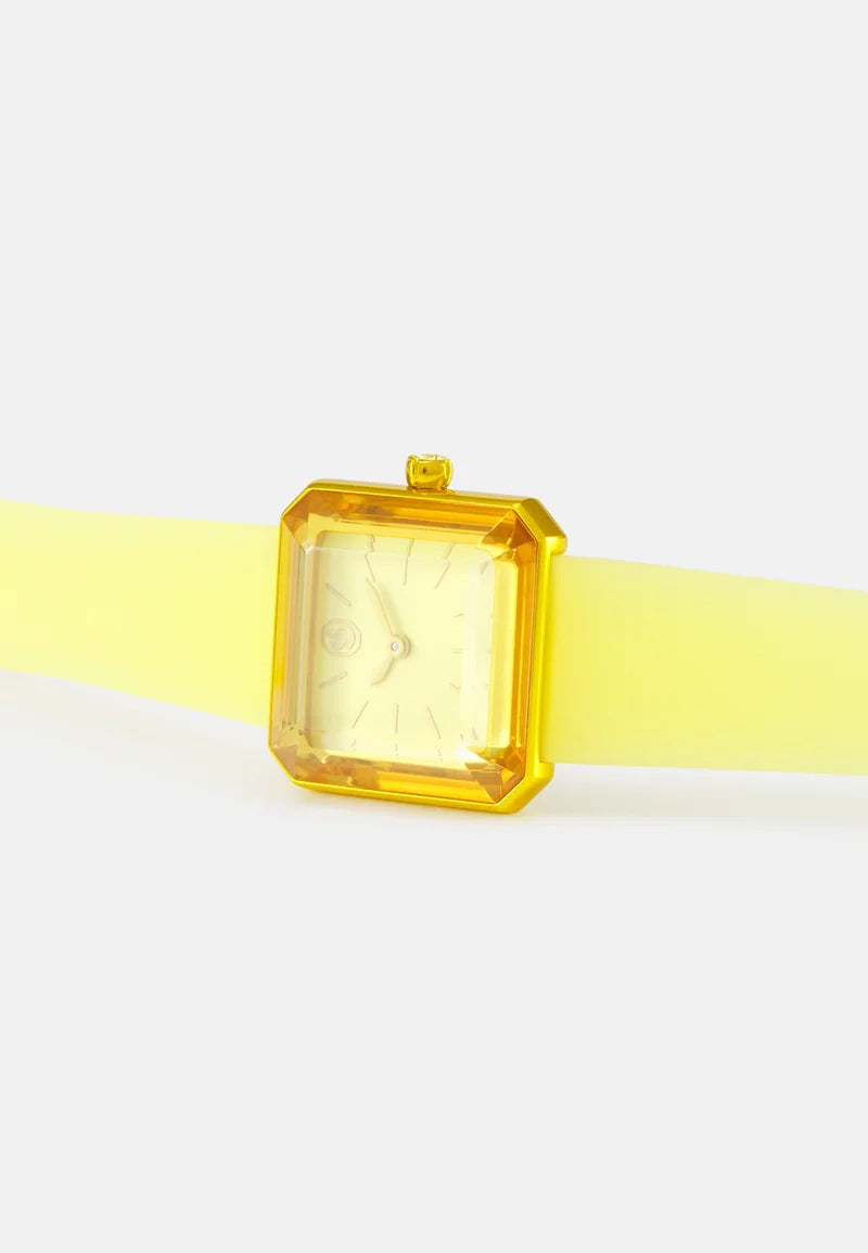 Swarovski Watch Lucent with Silicone Strap Yellow