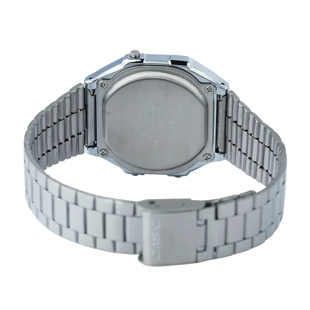 Casio Unisex Brown Silver Digital Watch