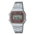 Casio Unisex Brown Silver Digital Watch