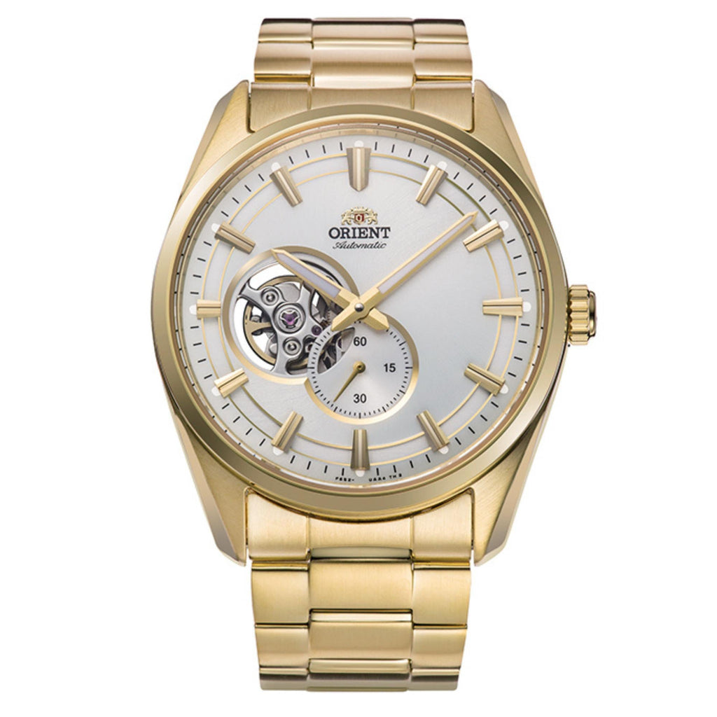 Orient Contemporary Open Heart Men's White Gold Watch