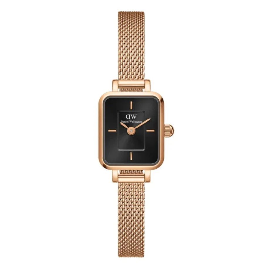 Daniel Wellington Quadra Mini Melrose ONYX Rose Gold Ladies Watch