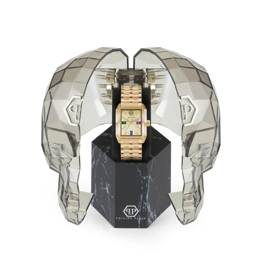 Philipp Plein Ladies Watch Offshore Square Gold