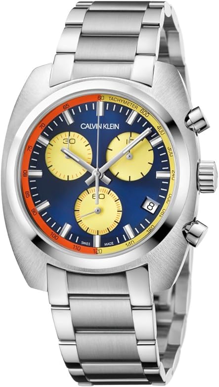 Calvin Klein Men's Achieve Chronograph Watch Blue Stainless Steel