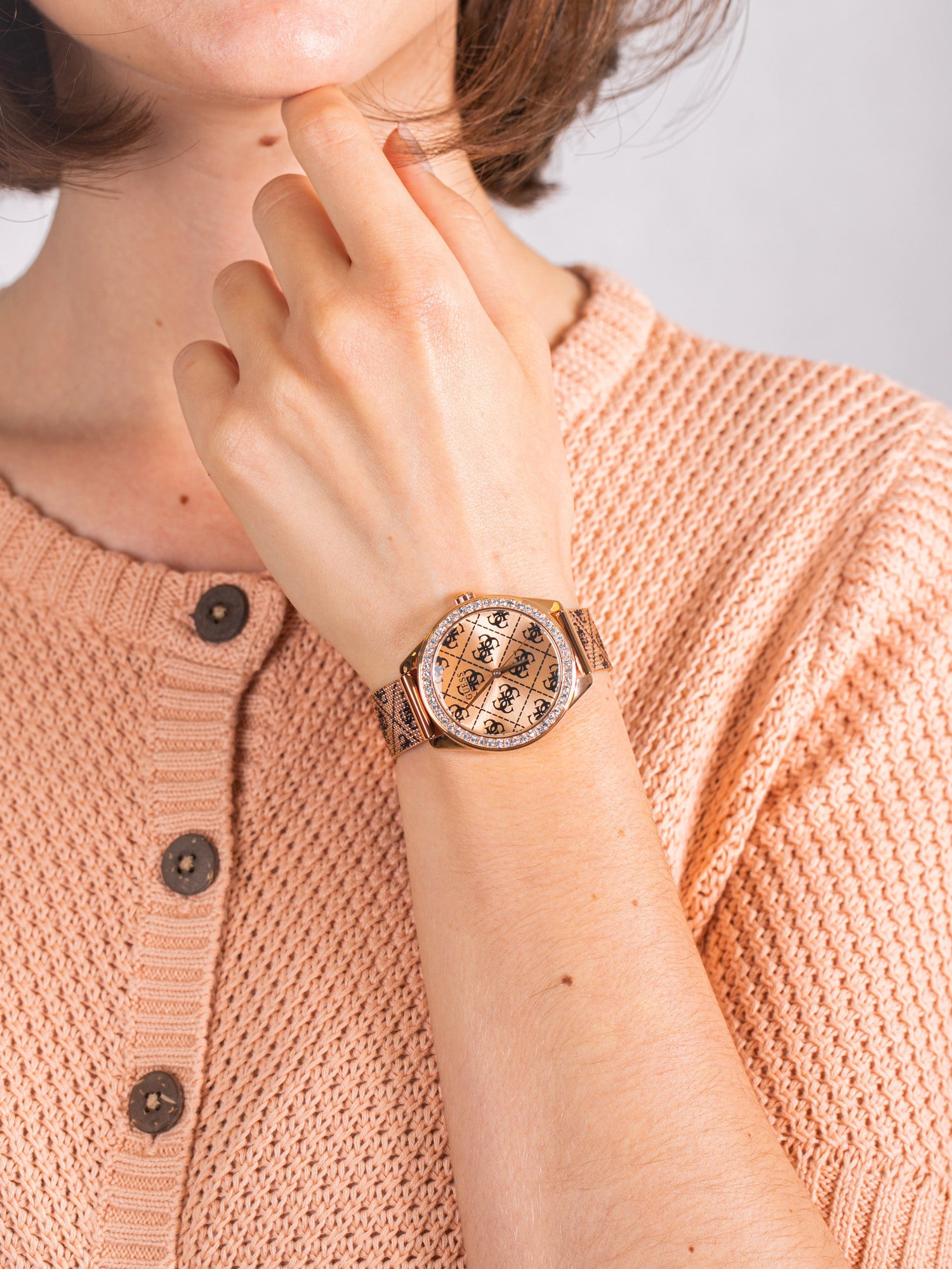 Guess Claudia Ladies Watch Rose Gold
