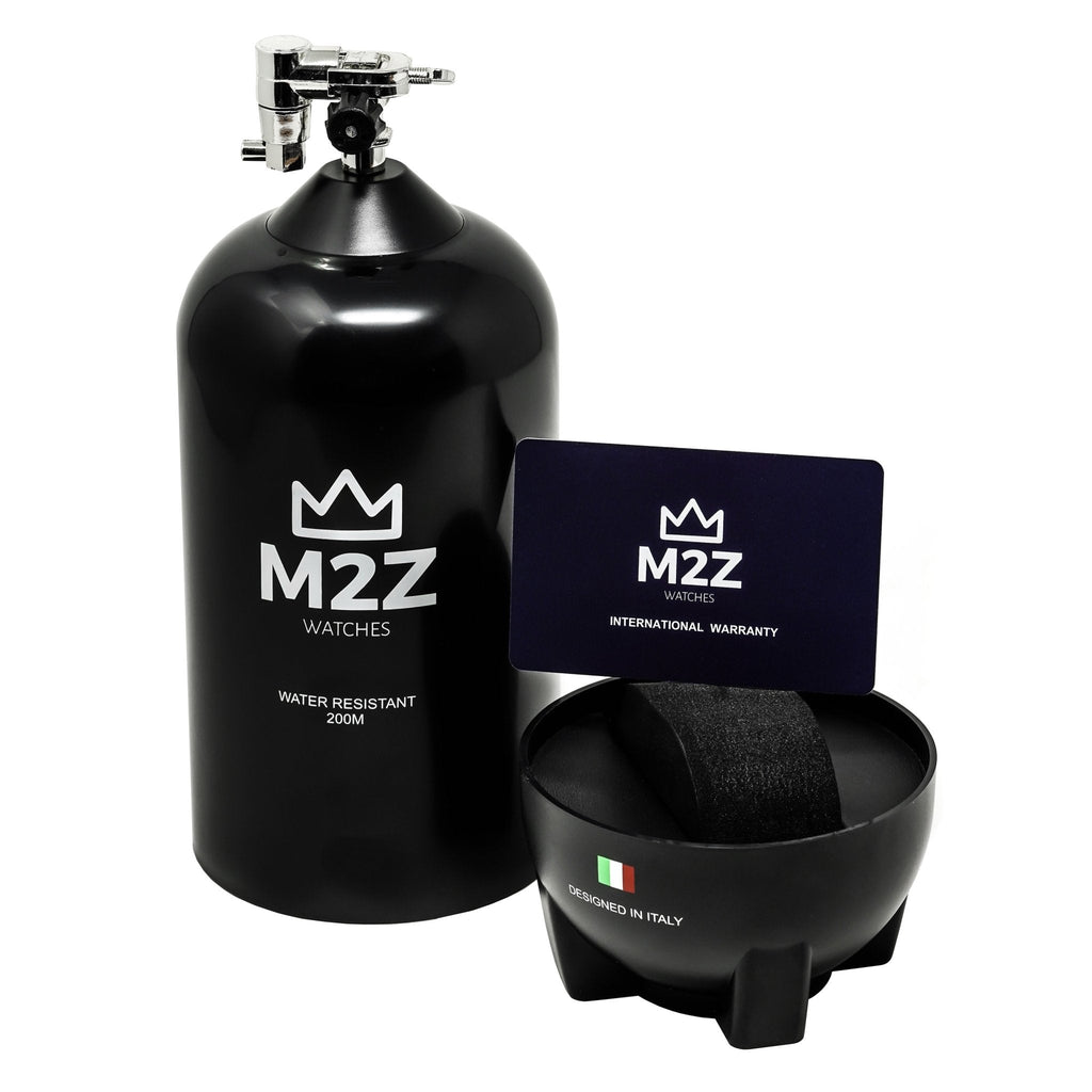 M2Z Men's Watch Diver 200 Grey IP Gun 200-004 - Watches & Crystals