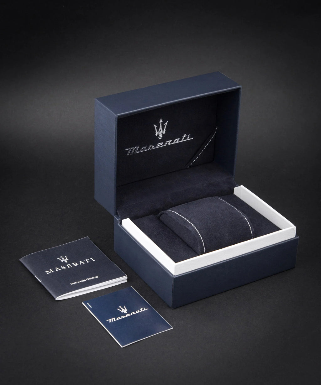 Maserati Traguardo Men's Black Chronograph Watch Bracelet Set