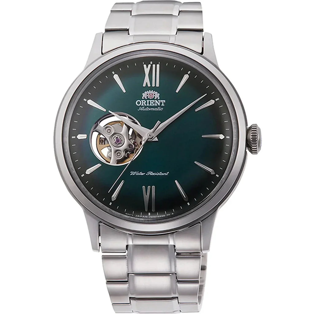 Orient Bambino 2nd Generation Open Heart Men's Green Watch