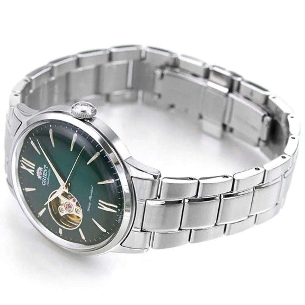 Orient Bambino 2nd Generation Open Heart Men's Green Watch