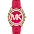 Michael Kors Ladies Watch Janelle 42mm Red Rose Gold