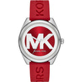 Michael Kors Ladies Watch Janelle 42mm Red Silver